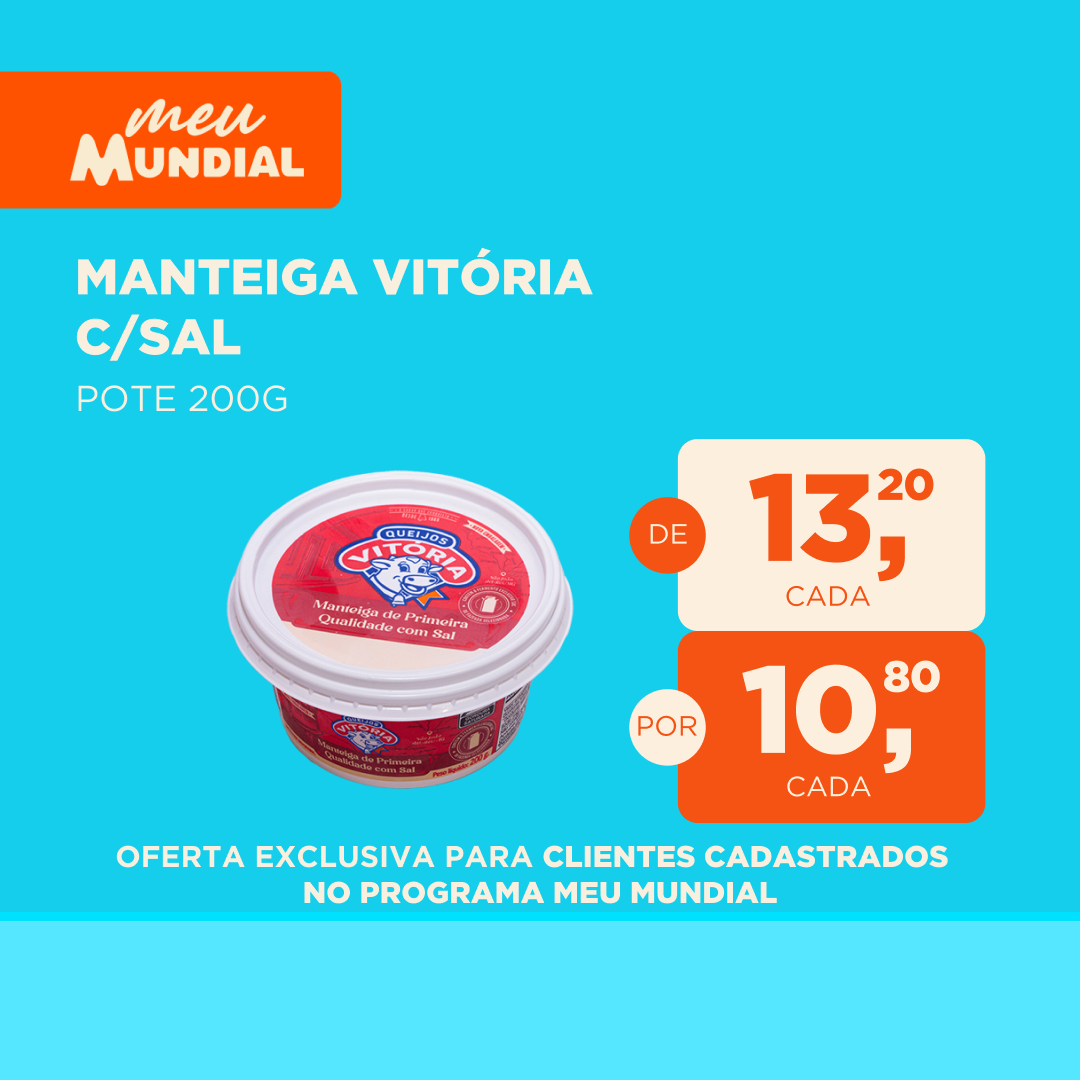 Programa Meu Mundial | Inclusão das ofertas no site | 25.08 a 31.08.2025 Manteiga