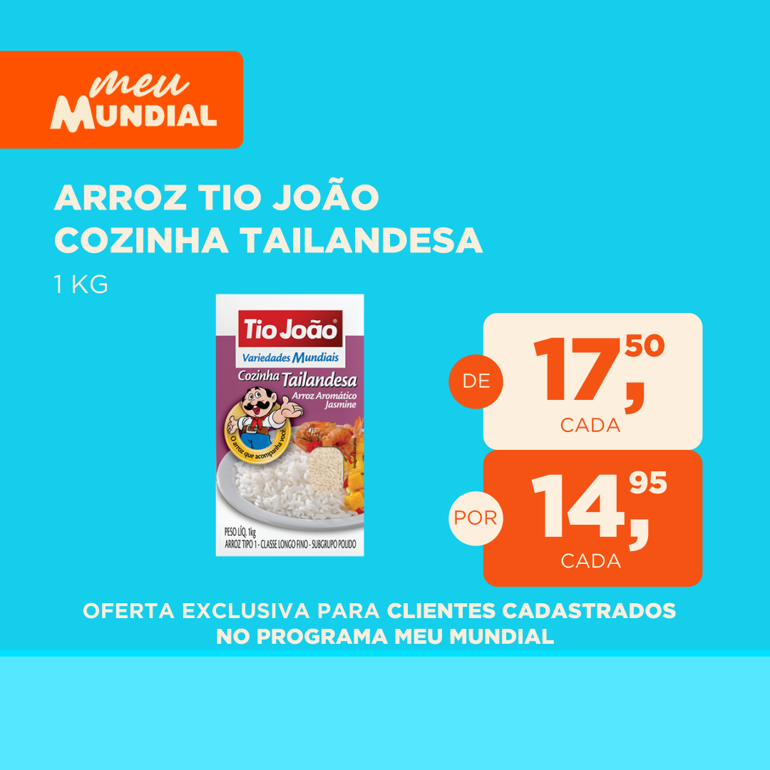 Programa Meu Mundial | Inclusão das ofertas no site | 25.08 a 31.08.2025 Arroz Tio João