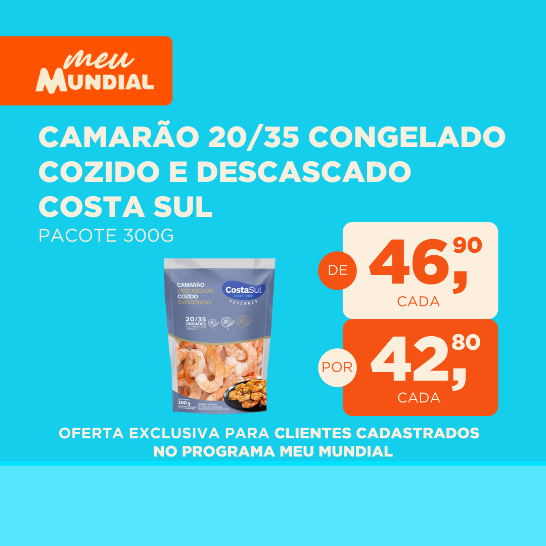 Programa Meu Mundial - Ofertas de 09 A 15.06.2025 Camarão